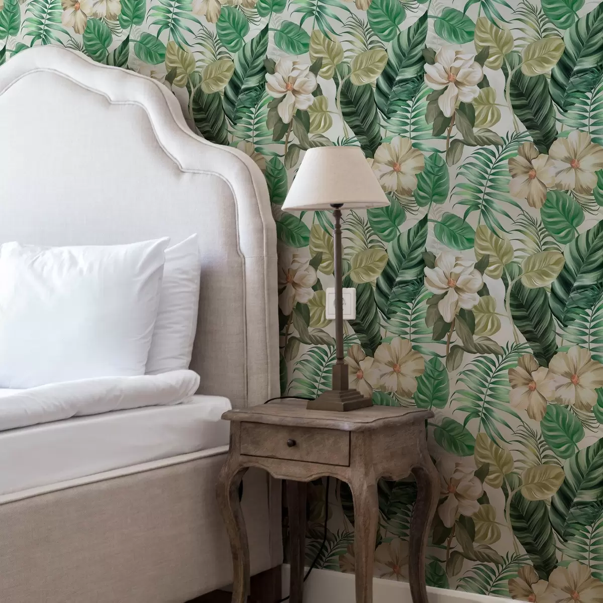 Pozadina Sastav tropskog cvijeća i lišća a00099