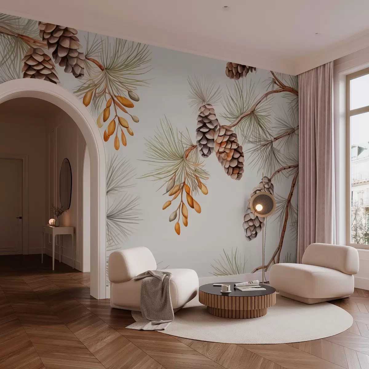 zidne murale Imitacija češera za akvarel w03462