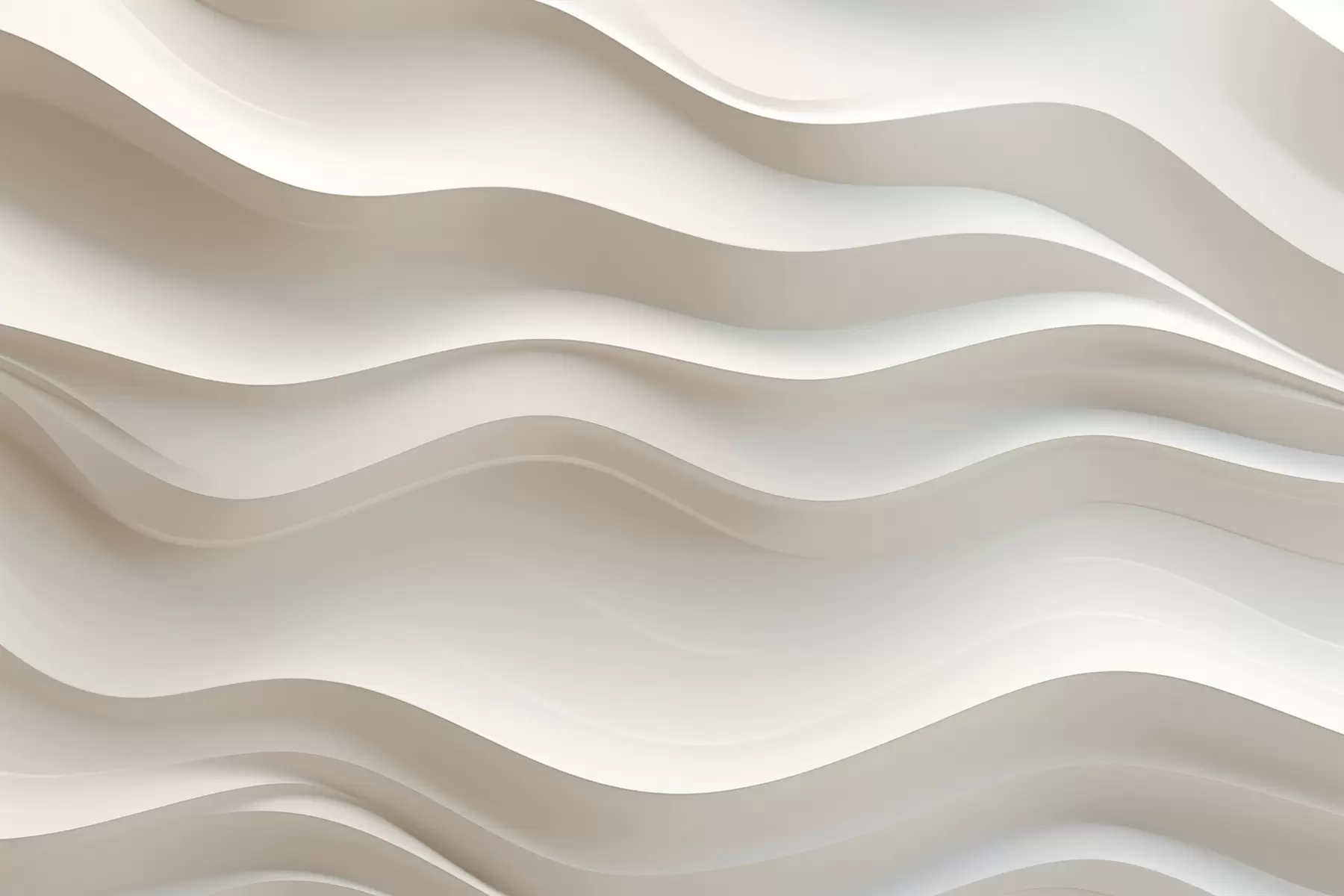 zidne murale 3D bijeli i sivi valovi w08939