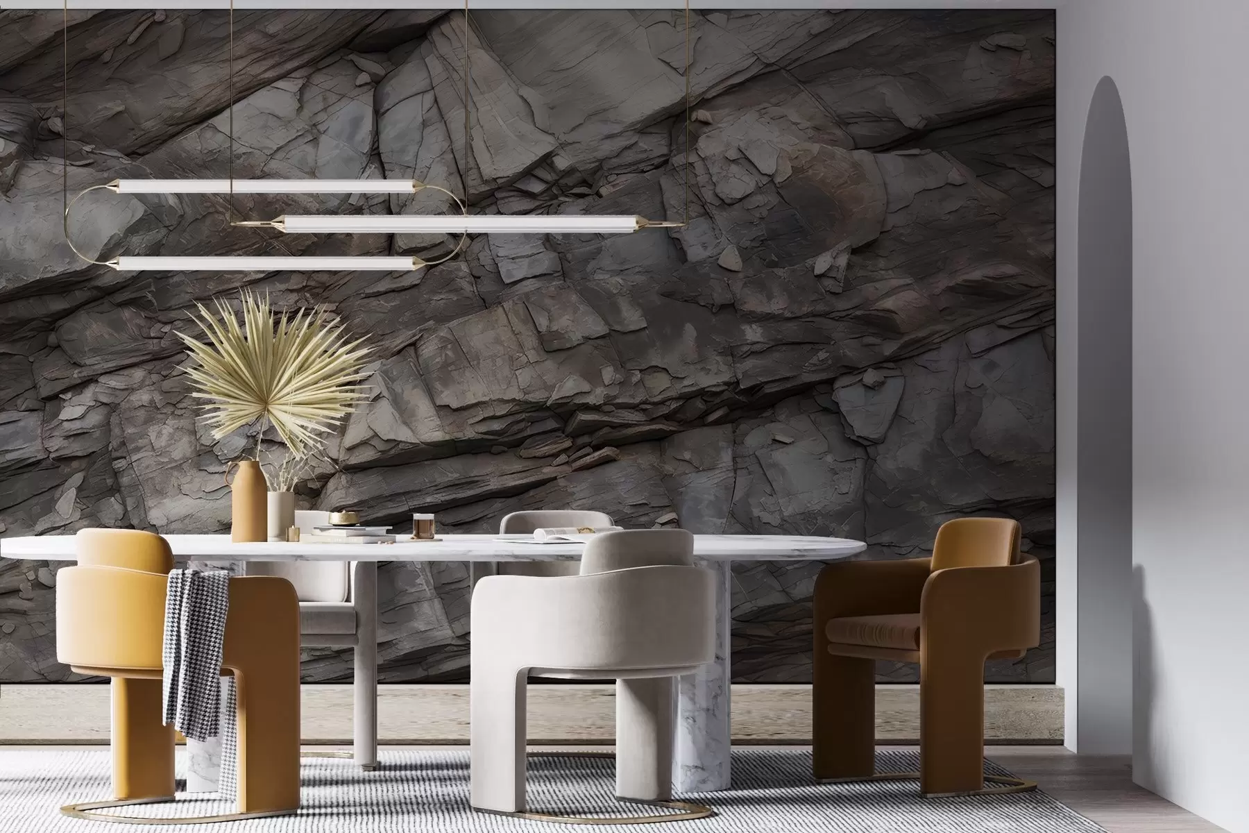 zidne murale Oslikani kameni zid w03554