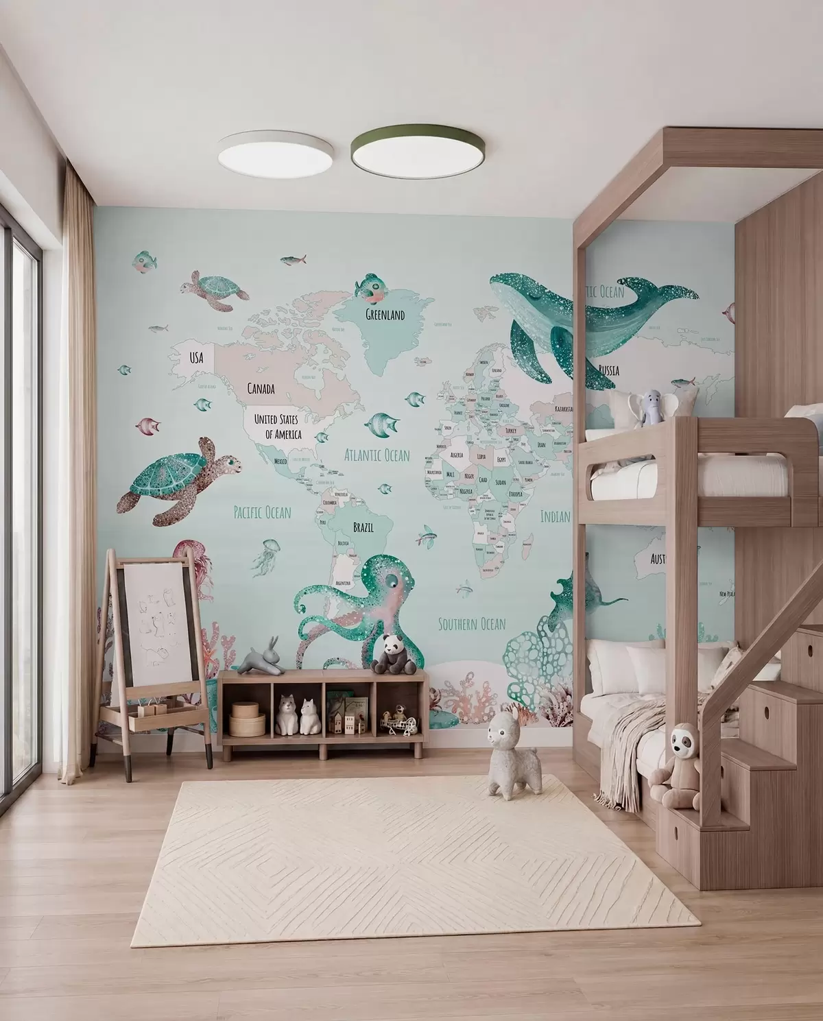 zidne murale Ocean u menti na engleskom w03526v2