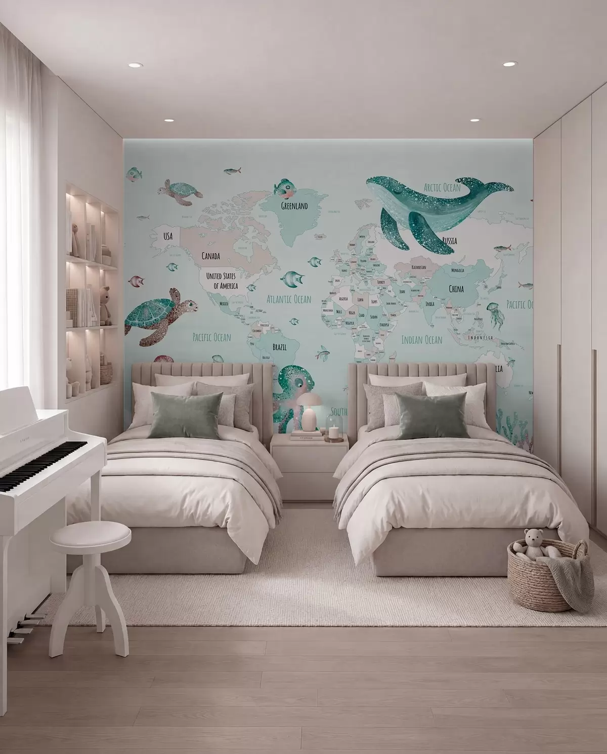 zidne murale Ocean u menti na engleskom w03526v2