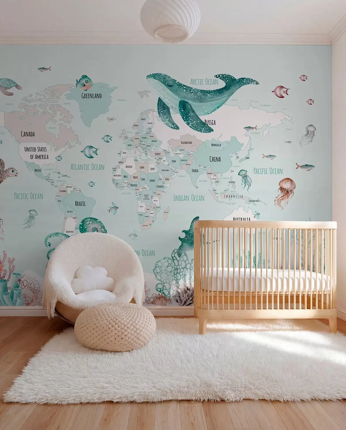 zidne murale Ocean u menti na engleskom w03526v2