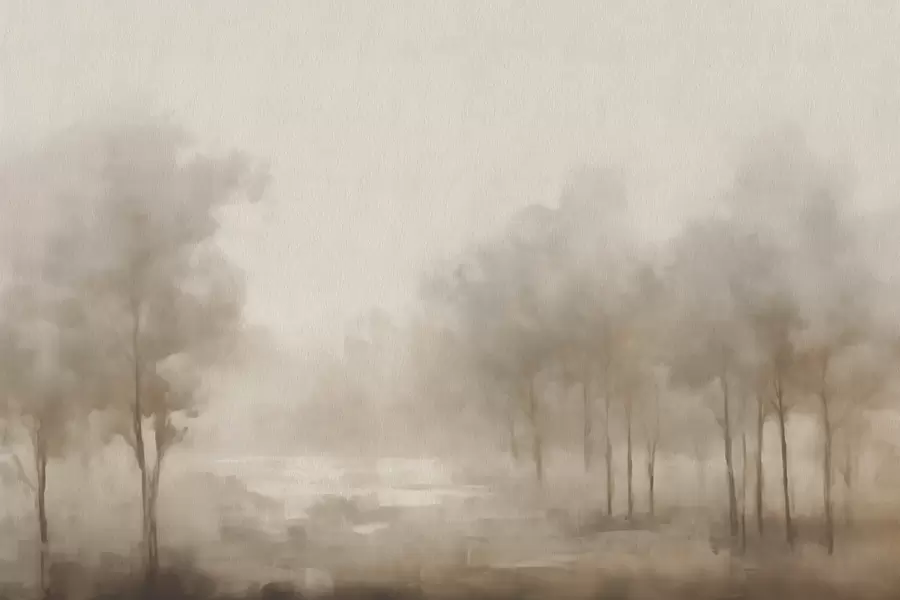 zidne murale Apstraktna šuma s efektom sepije w03596