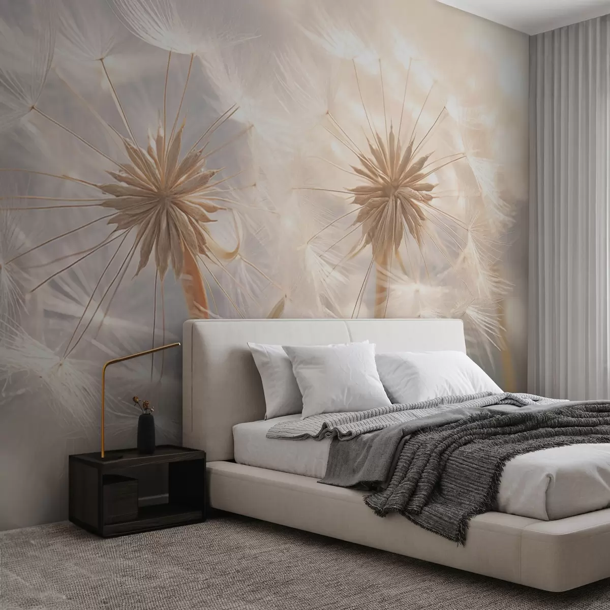 zidne murale Nježni maslačci i sunčeva svjetlost w03606