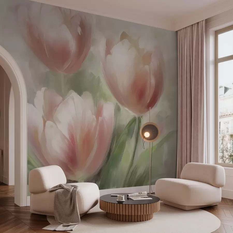 zidne murale Tri cvijeta tulipana w03636