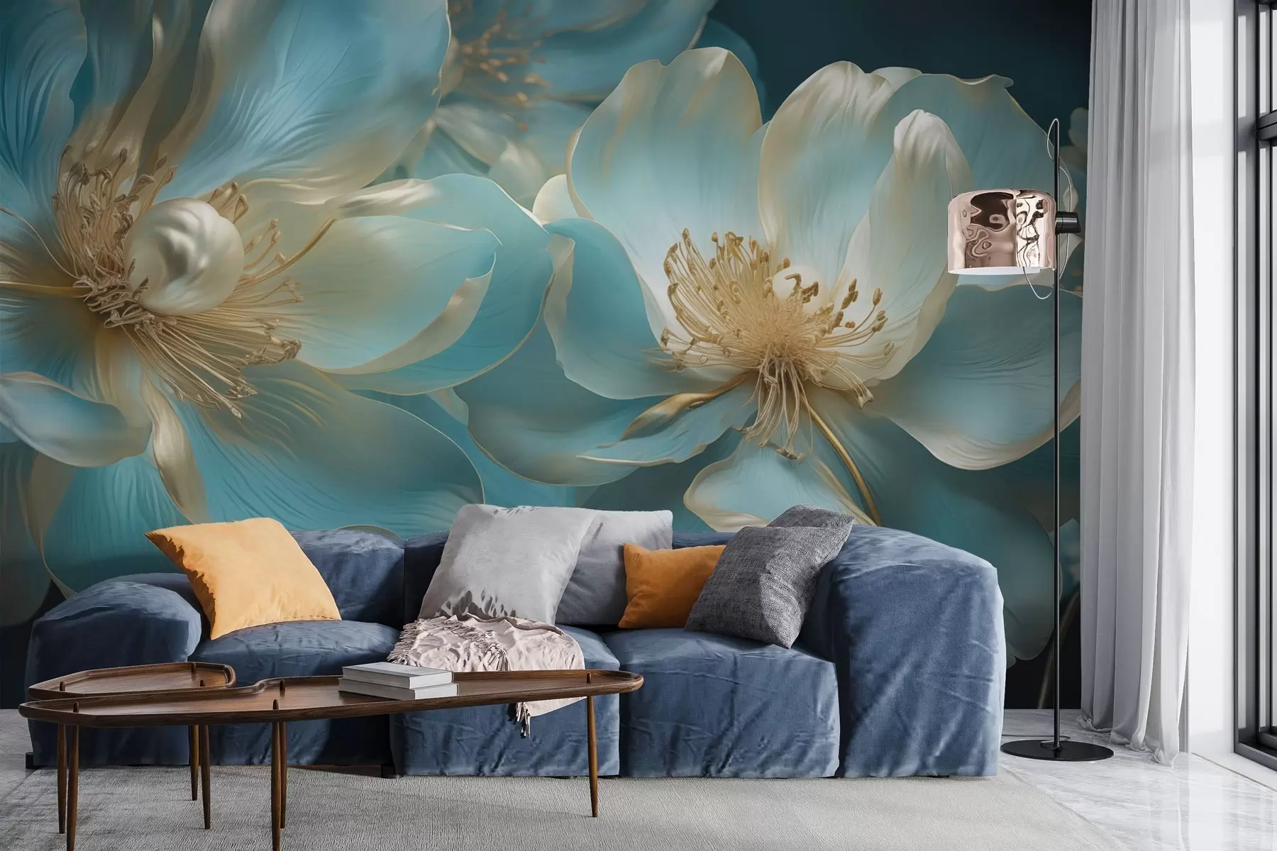 zidne murale Nježno cvijeće iz bajke w03652