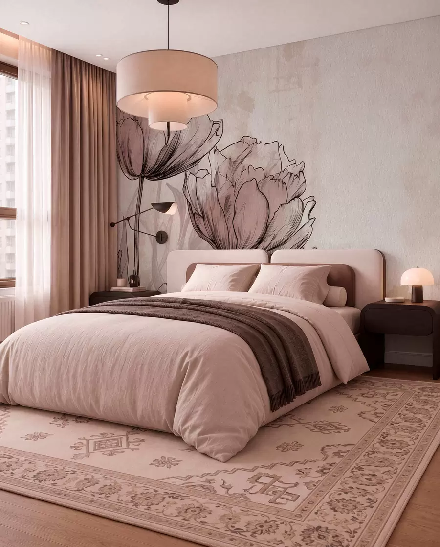 zidne murale Pastelni tulipani s laganim vintage efektom w03796
