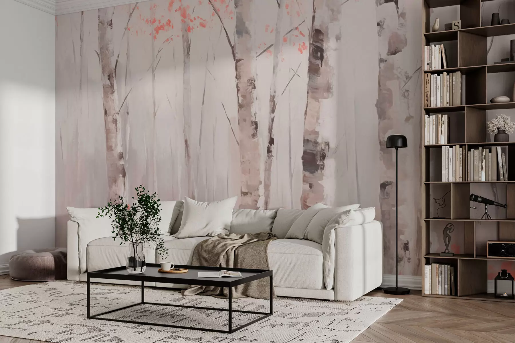 zidne murale Brezova šuma w03746