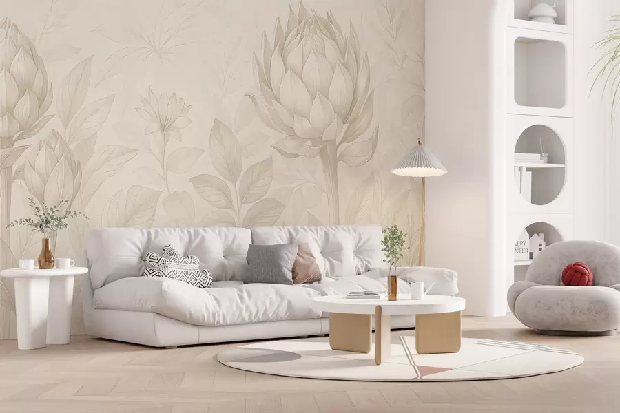 zidne murale Nježni buket raznih biljaka w03825