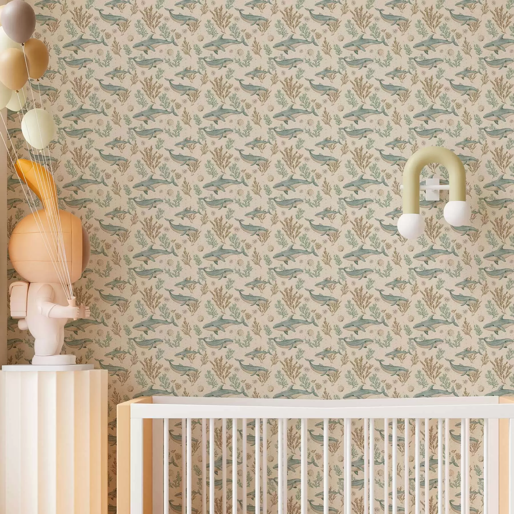 zidne murale Kitovi na bijeloj pozadini a00117