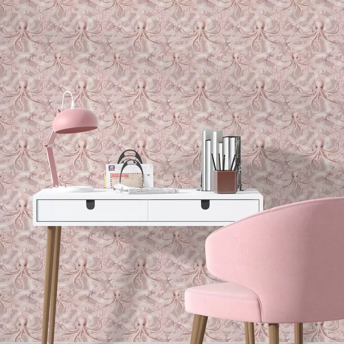 Pozadina Hobotnice na ružičastoj pozadini a00120