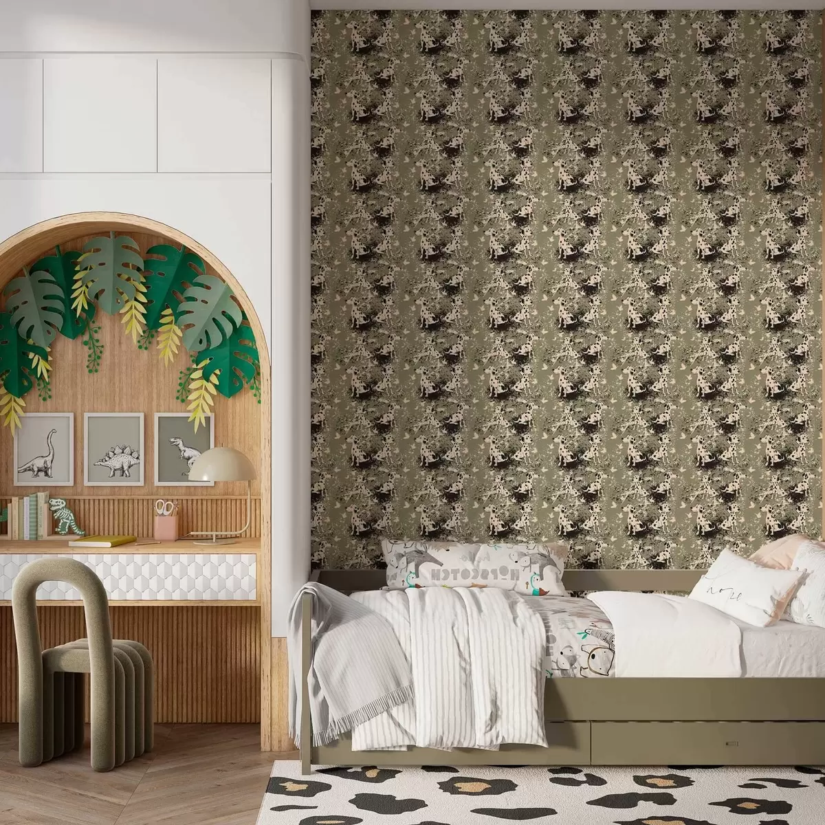 Pozadina Dalmatinci na maslinastoj pozadini a00122