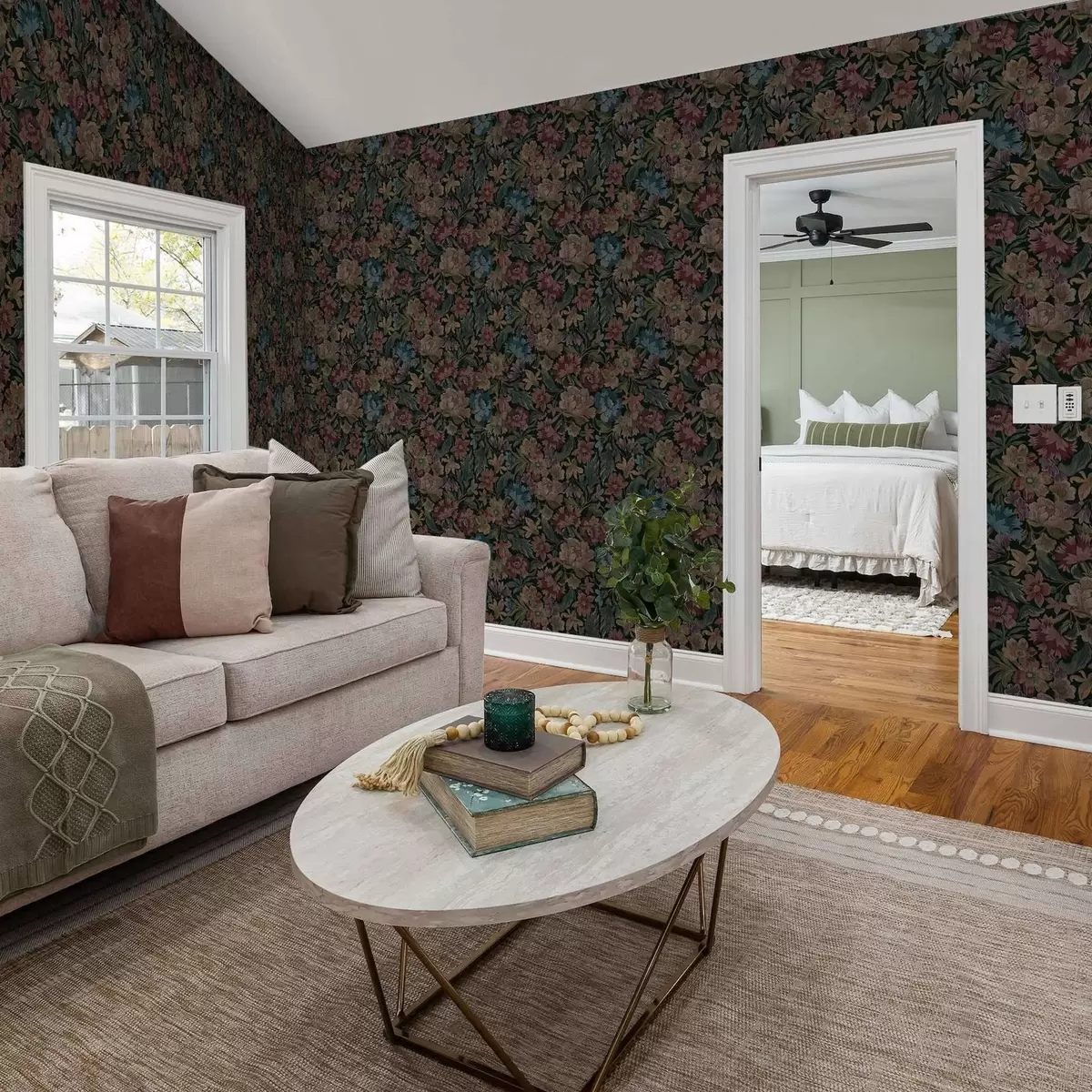 Pozadina Tekstura tapiserije sa šarenim cvijećem a00146