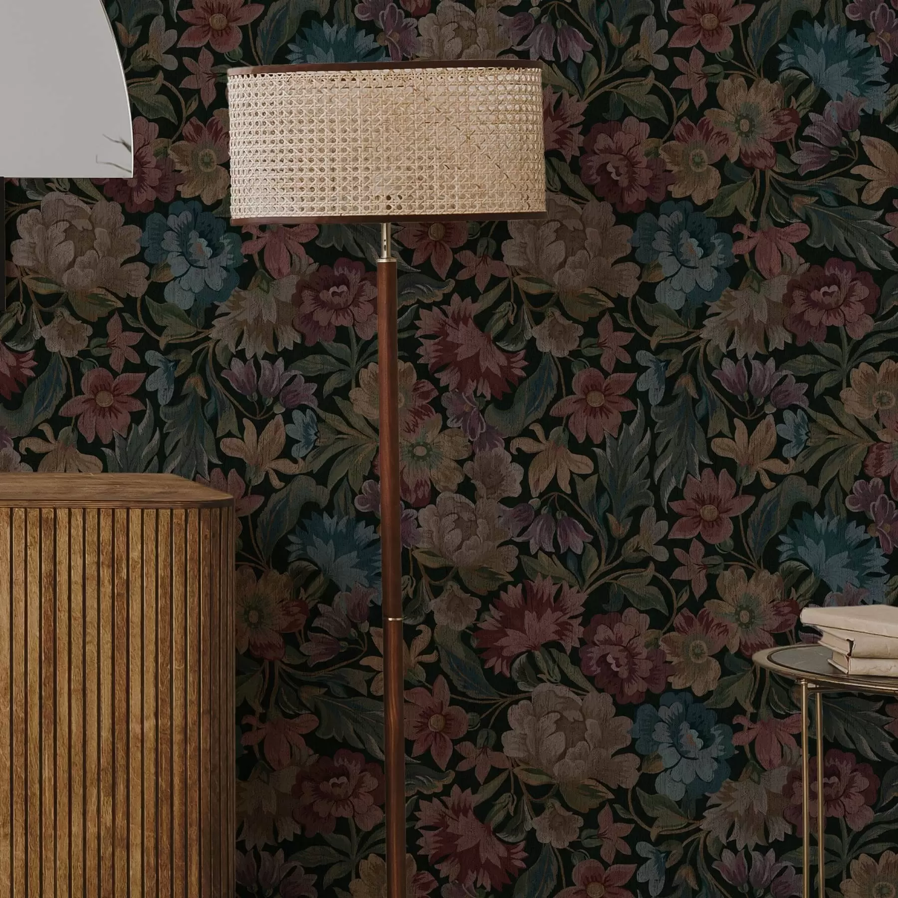 zidne murale Tekstura tapiserije sa šarenim cvijećem a00146