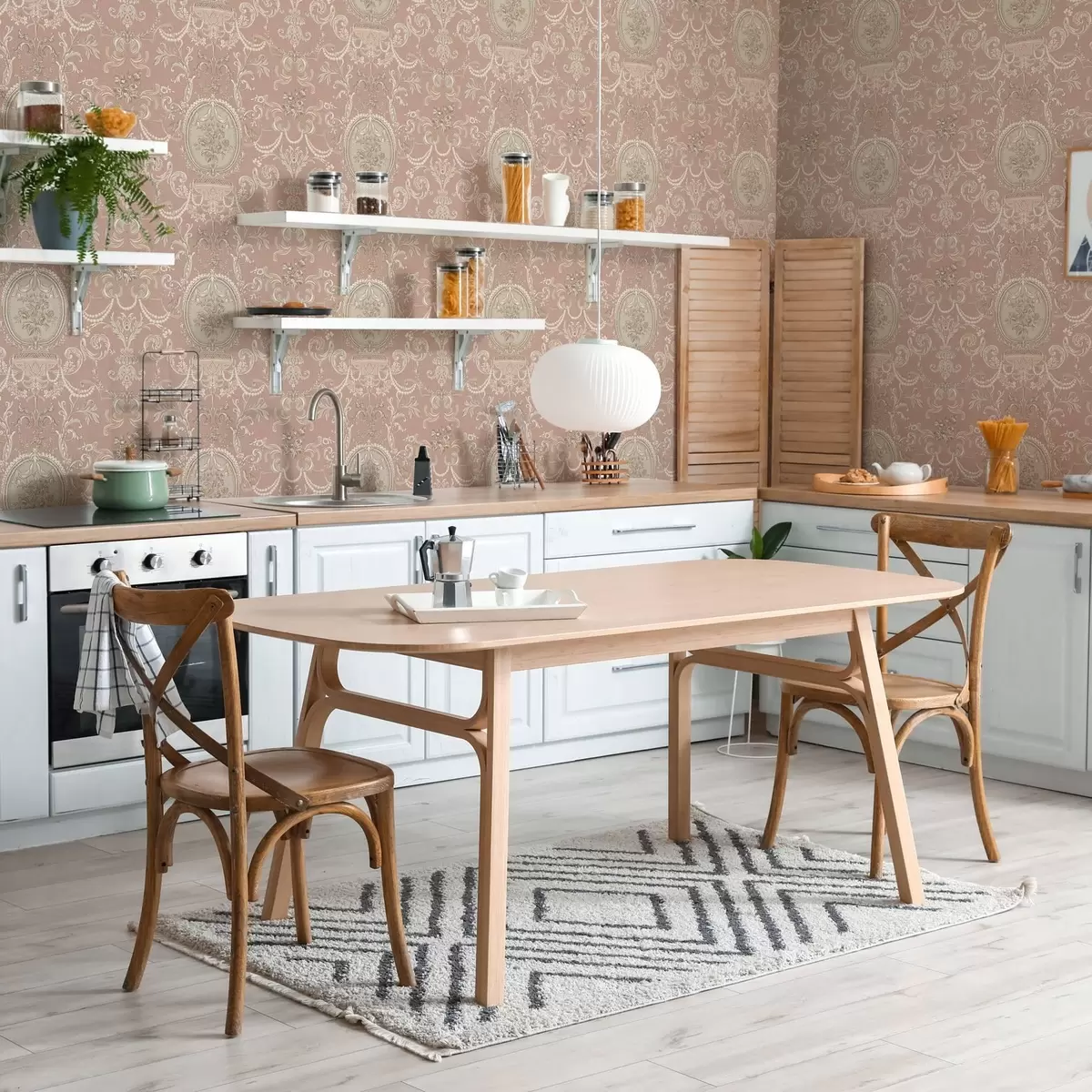 Pozadina Barokni ukras s cvijećem na ružičastoj pozadini a00160