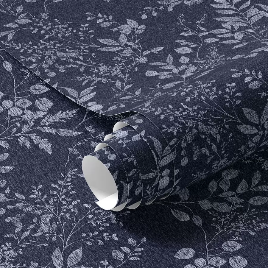 zidne murale Svijetli botanički print na tamnoj pozadini a00166