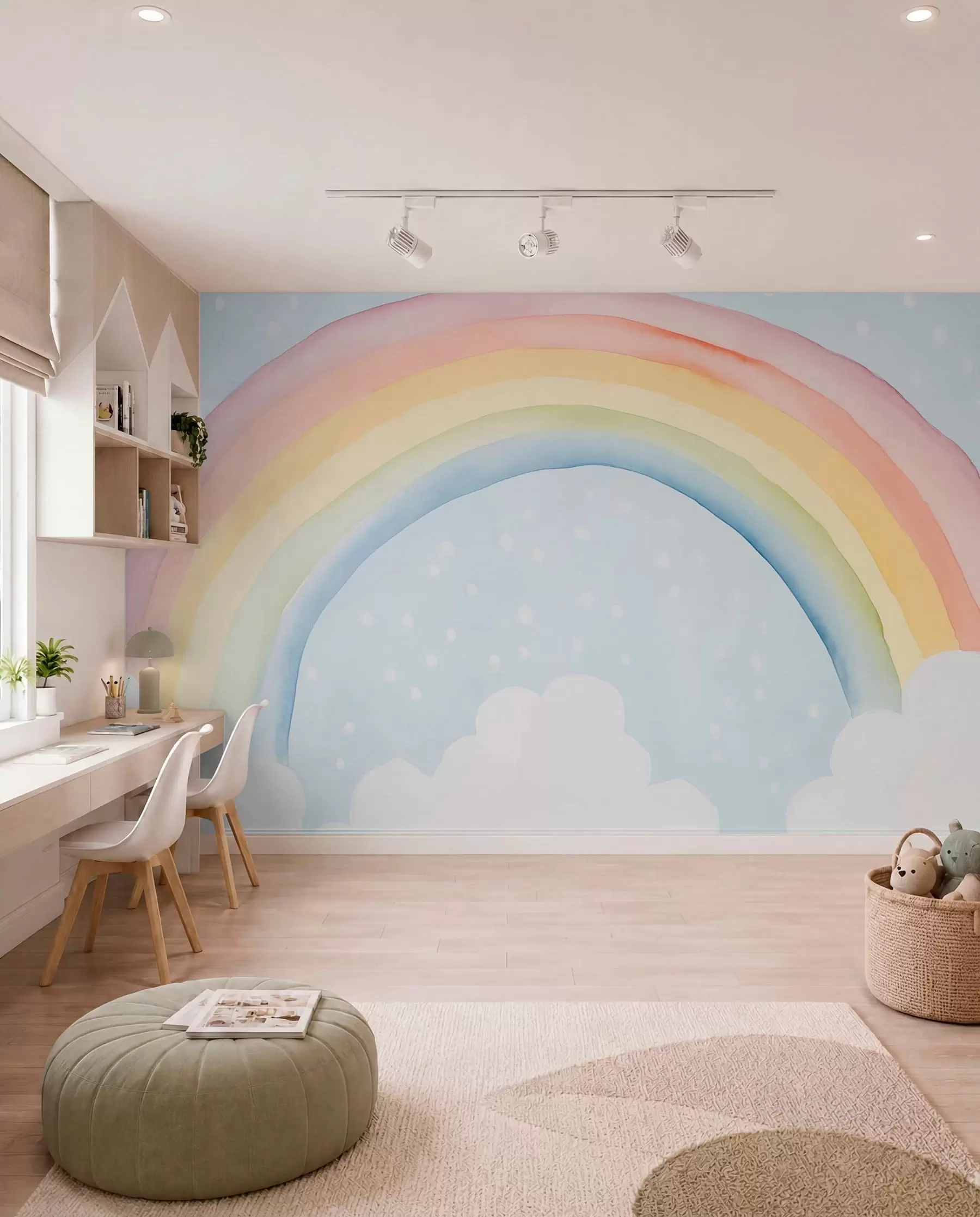 zidne murale Duga u oblacima w03924