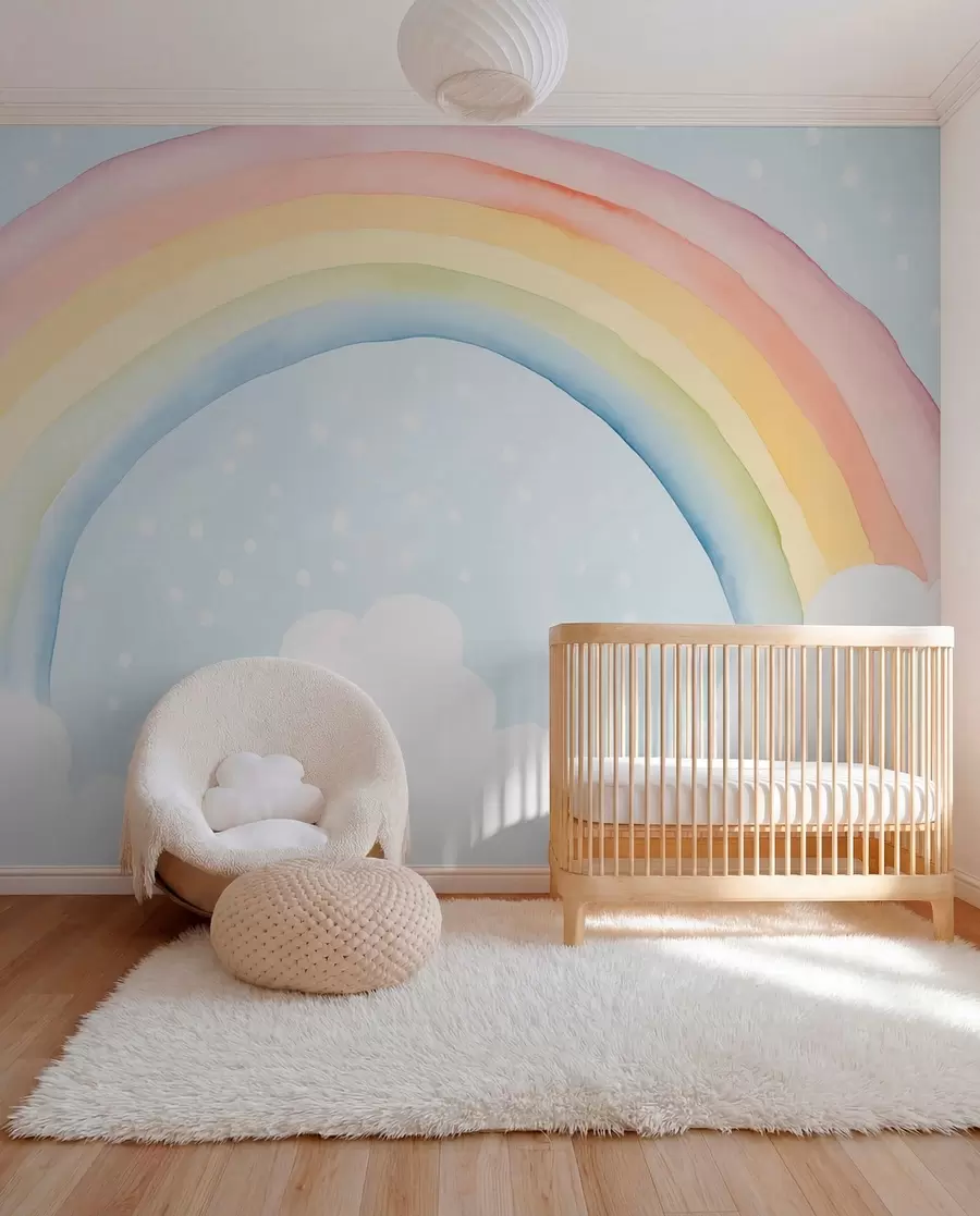 zidne murale Duga u oblacima w03924