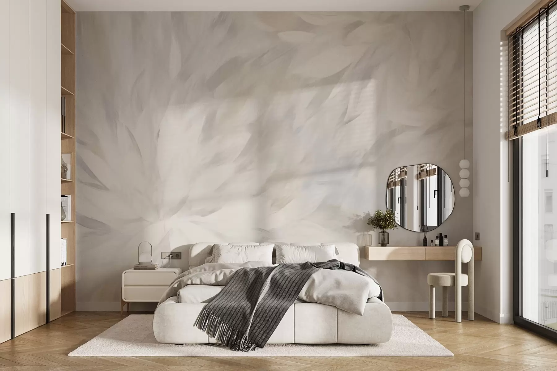 zidne murale Cvijeće u stilu mekih poteza w03986
