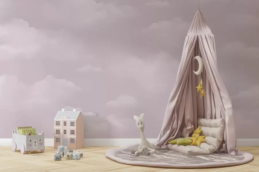 zidne murale Ružičasti oblaci u nježnim pastelnim nijansama w03994v2