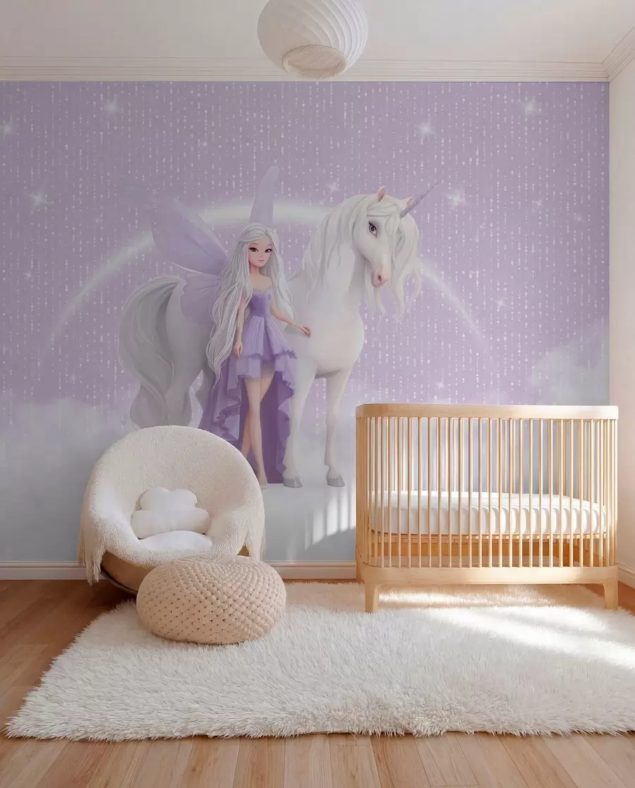 zidne murale Jednorog pod zvijezdama w03527