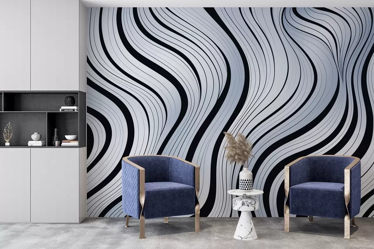 zidne murale Apstraktni valovi w04022v1