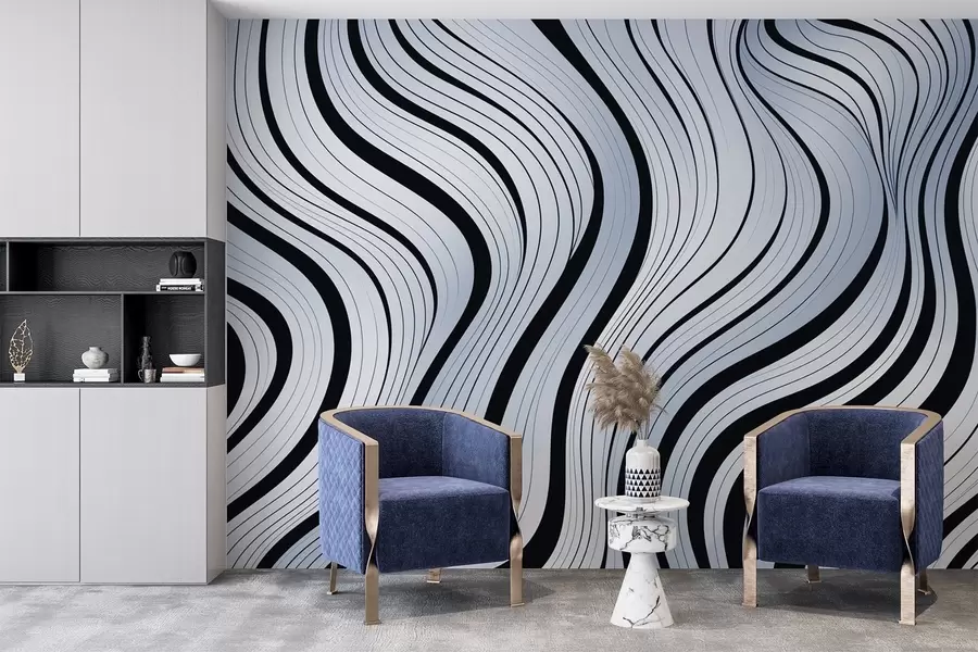 zidne murale Apstraktni valovi w04022v1