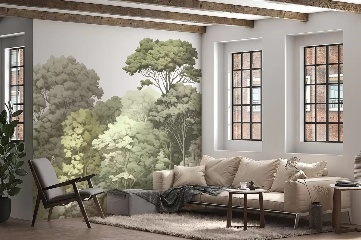 zidne murale Šumske krune w04044