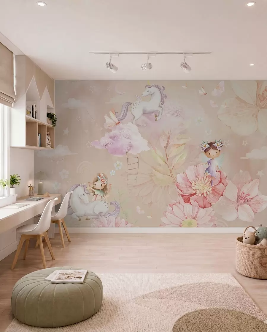 zidne murale Vile u vrtu jednoroga w04051