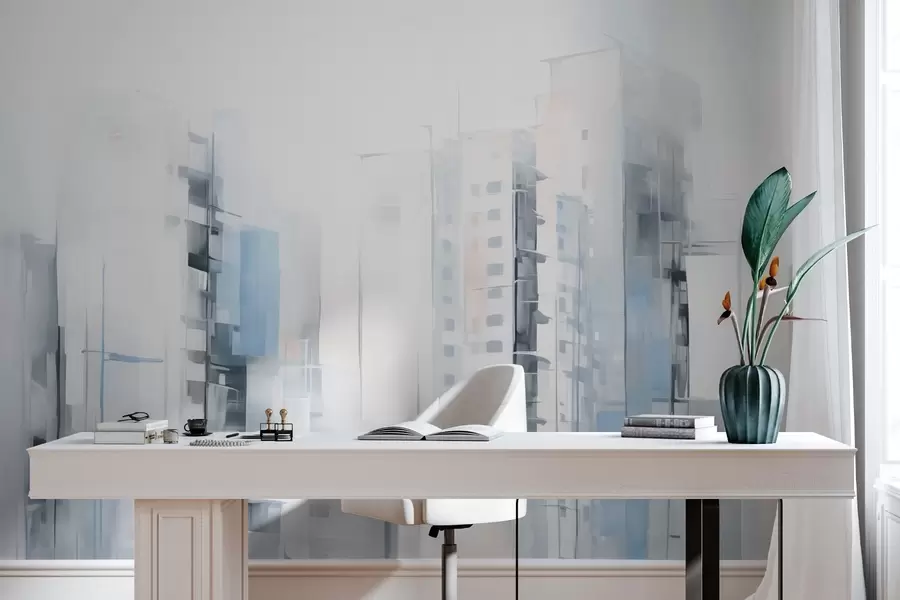 zidne murale Slika imitacije apstraktnog gradskog pejzaža w04100