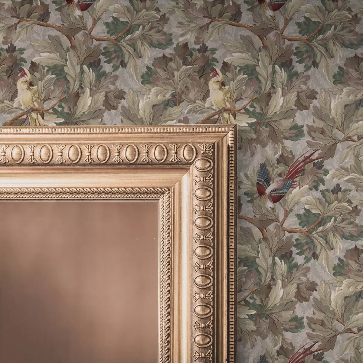 Pozadina Ptice na granama u vintage botaničkom stilu a00175