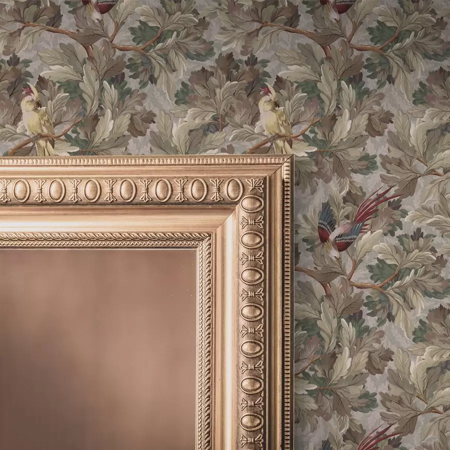 zidne murale Ptice na granama u vintage botaničkom stilu a00175