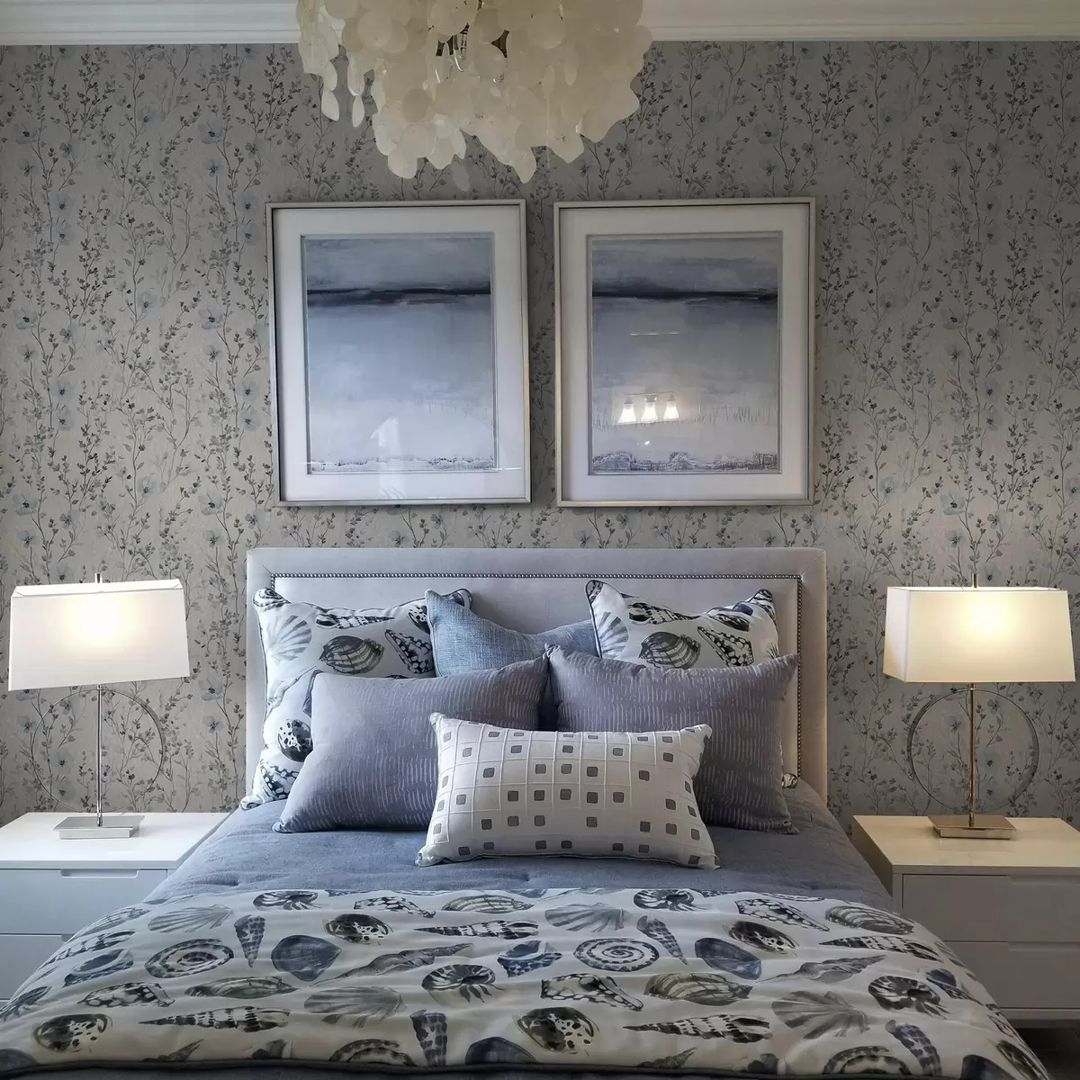 Pozadina Plava i siva akvarelna floristika na neutralnoj pozadini a00198