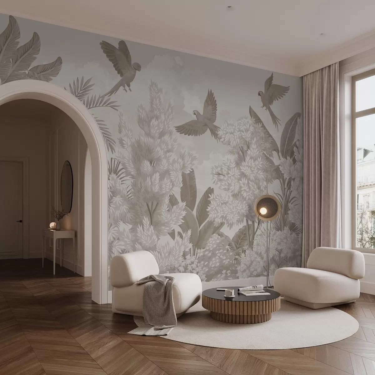 zidne murale Papagaji u džungli w04105v1