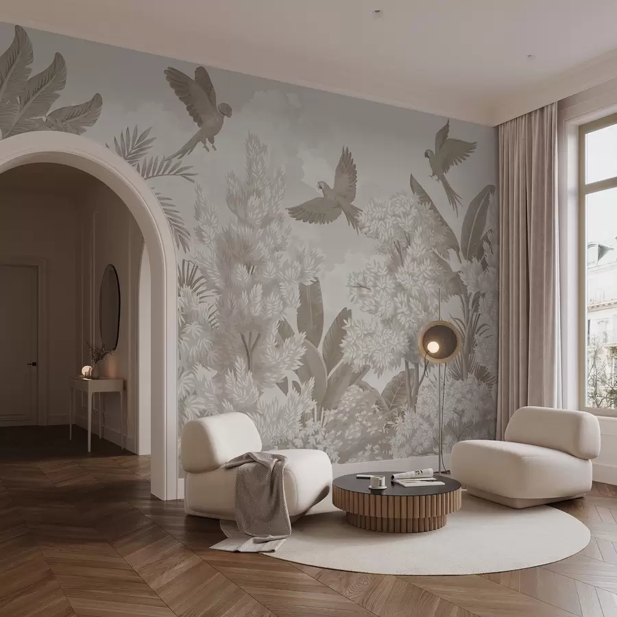 zidne murale Papagaji u džungli w04105v1