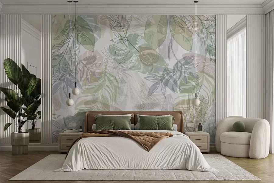 zidne murale Palmino lišće w04107