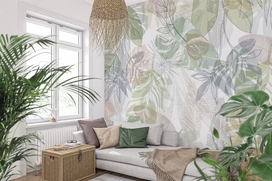 zidne murale Palmino lišće w04107