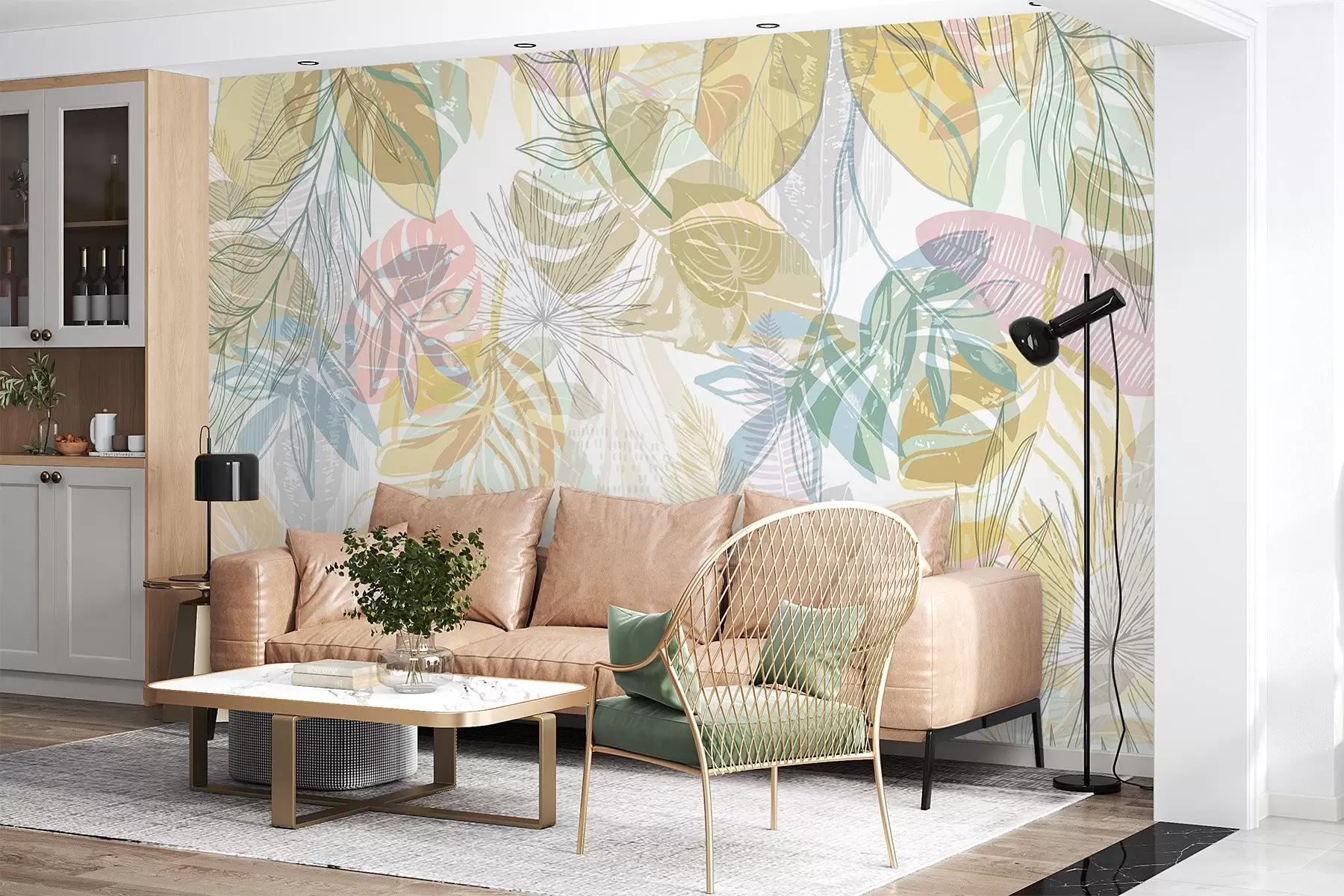 zidne murale Palmino lišće w04107v2