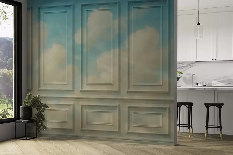 zidne murale Imitacija oblikovanja s prozračnim oblacima w04110