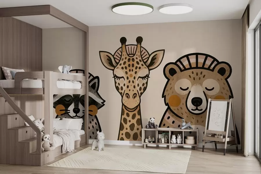 zidne murale Životinje nacrtane u akvarelu w04111