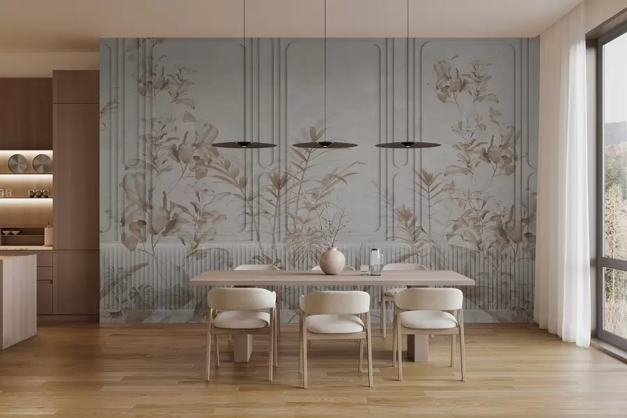 zidne murale Biljke na panelima w04133