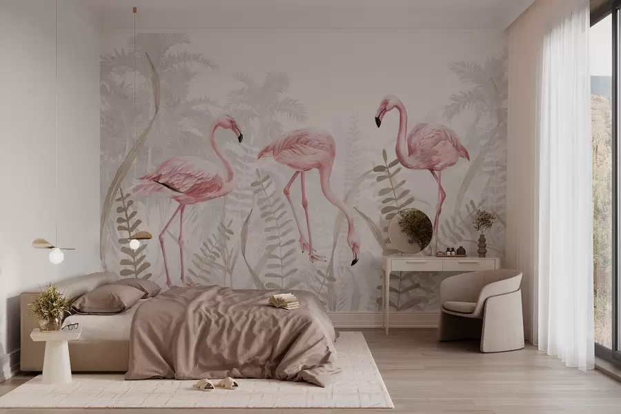zidne murale Flamingo w04122