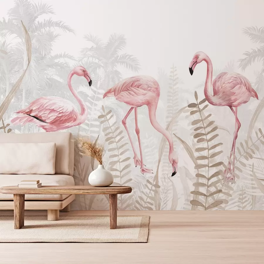 zidne murale Flamingo w04122