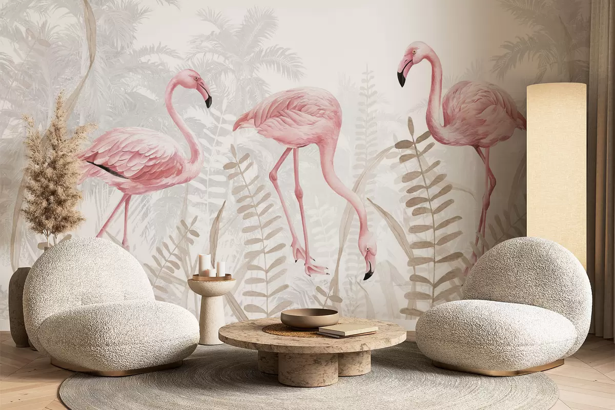 zidne murale Flamingo w04122