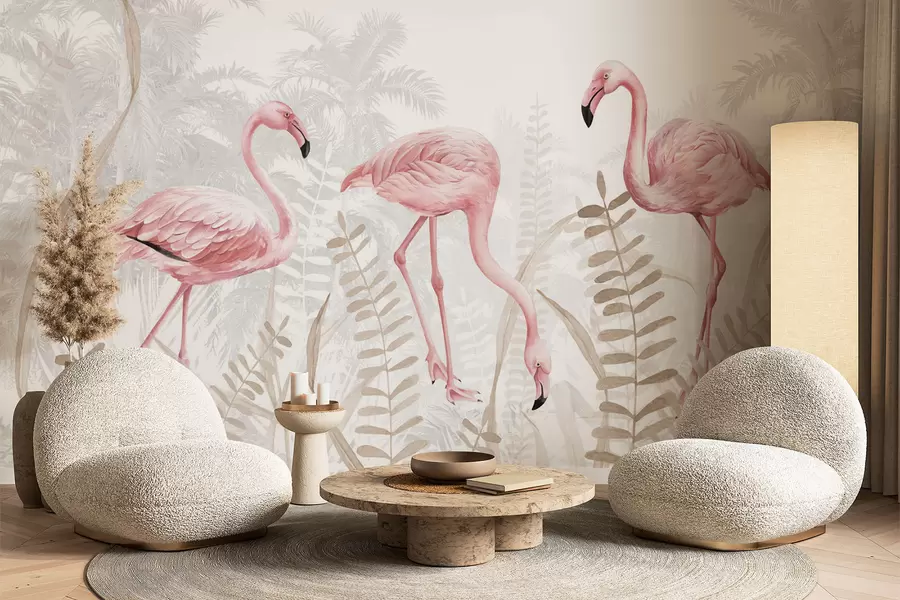 zidne murale Flamingo w04122