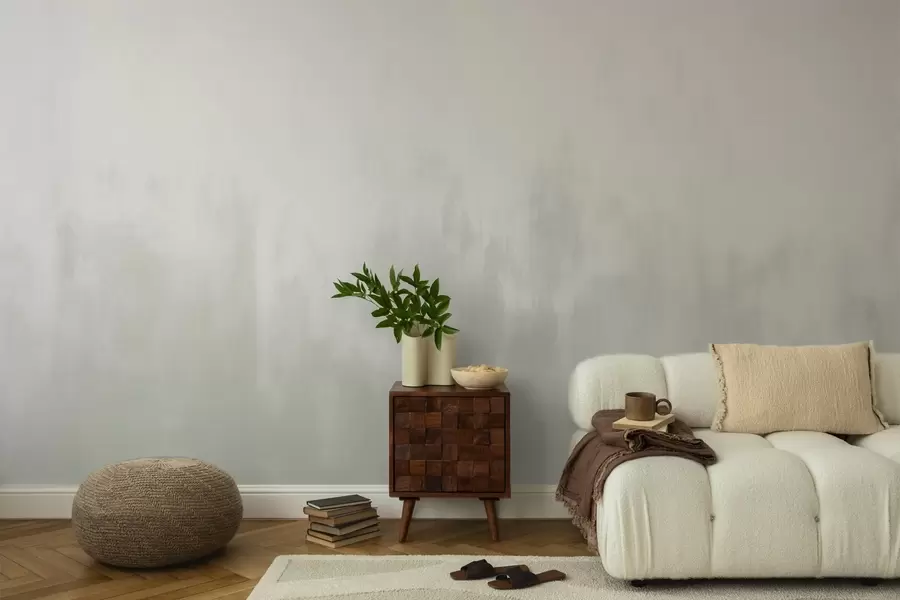 zidne murale Akvarelni gradijent u sivo-bež tonovima, minimalizam w04156