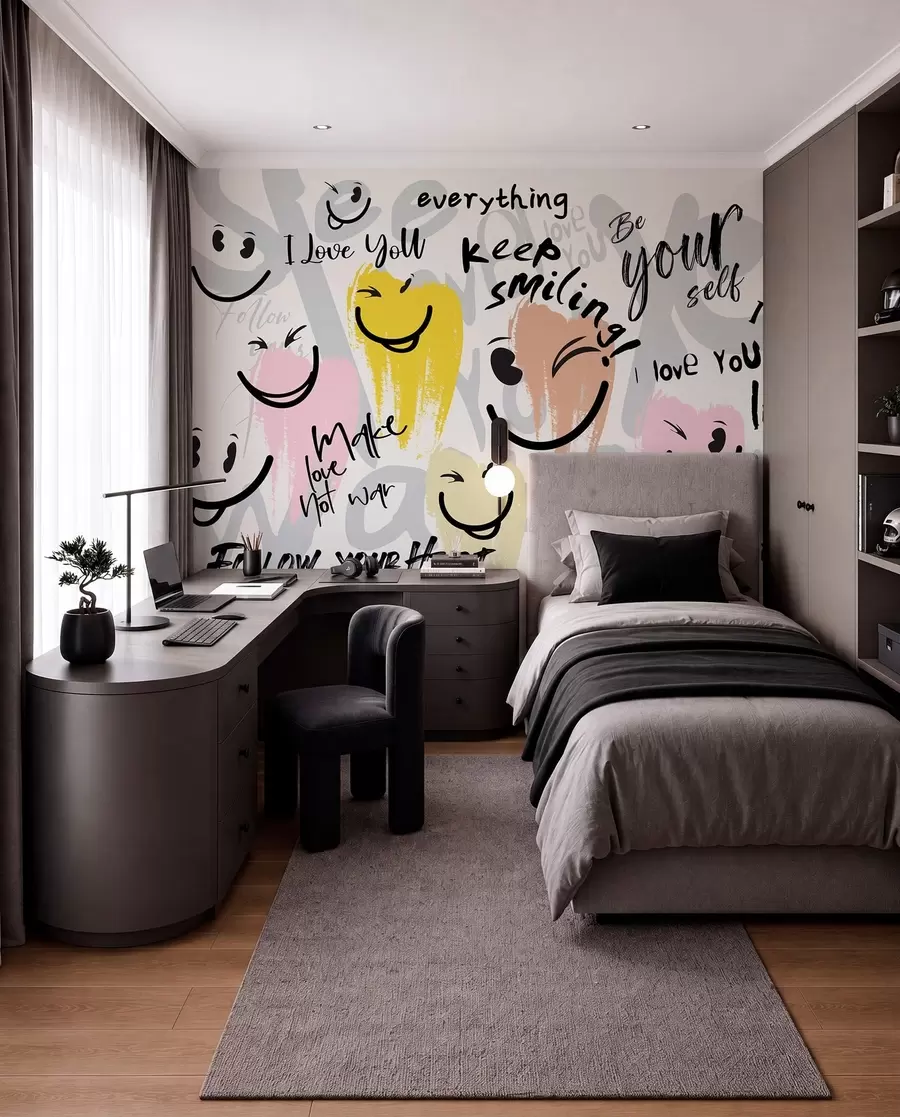zidne murale Emotikoni i natpisi w04174