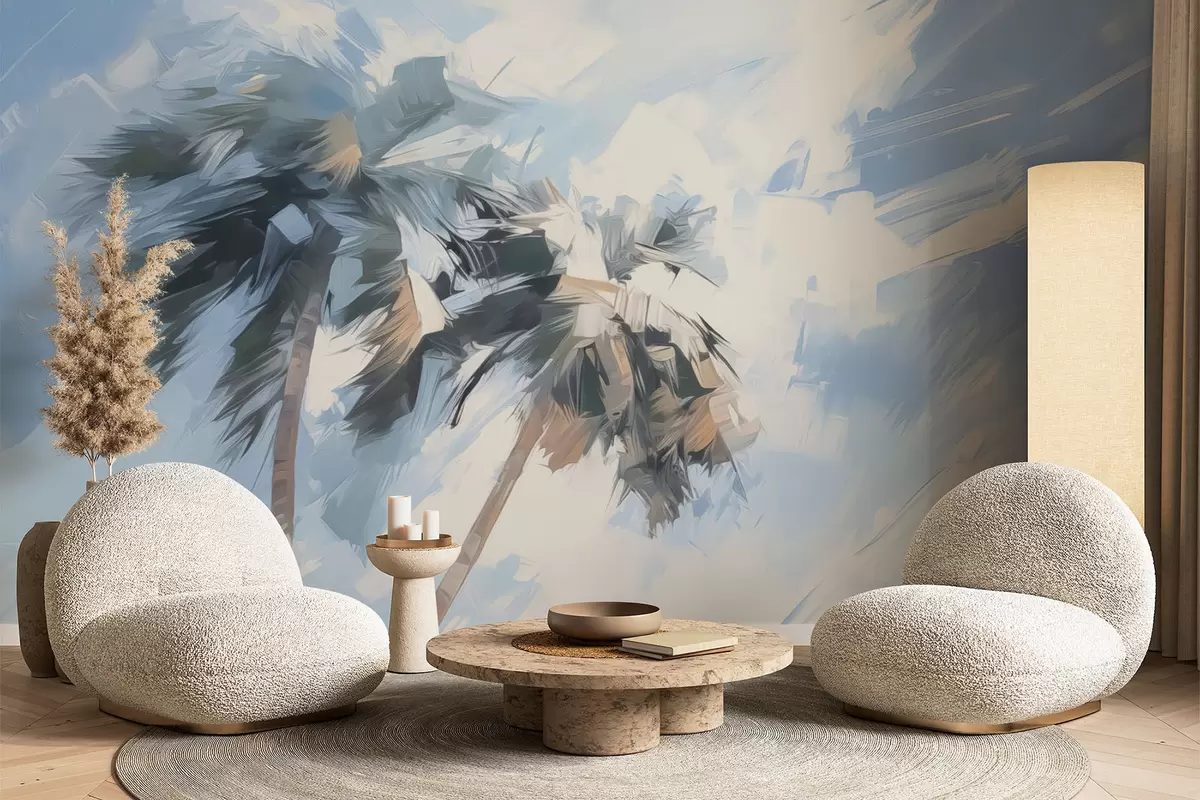 zidne murale Imitacija palmi w04176