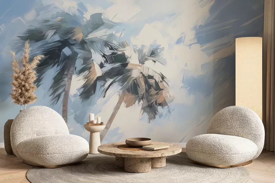 zidne murale Imitacija palmi w04176